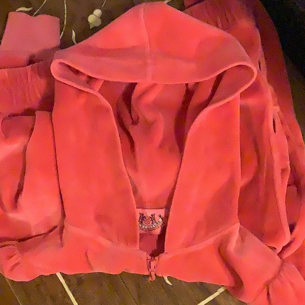 Juicy velour zip up hoodie.